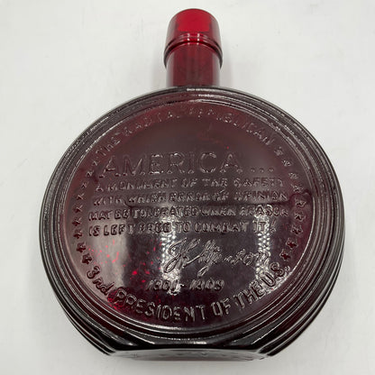 Vintage Wheaton Ruby Red Glass Bottle