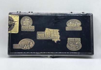 Harley Davidson Posse Ride Pin Collection Vintage 2004 Lower 48 Owner Group Hog Sealed Original Case
