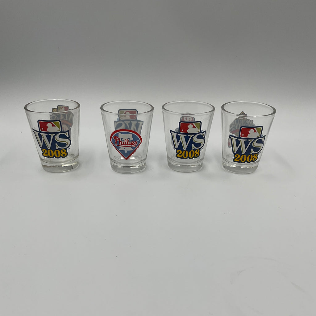 Philadelphia Phillies 2008 World Series Champions MLB Shot Glasses Set of 4