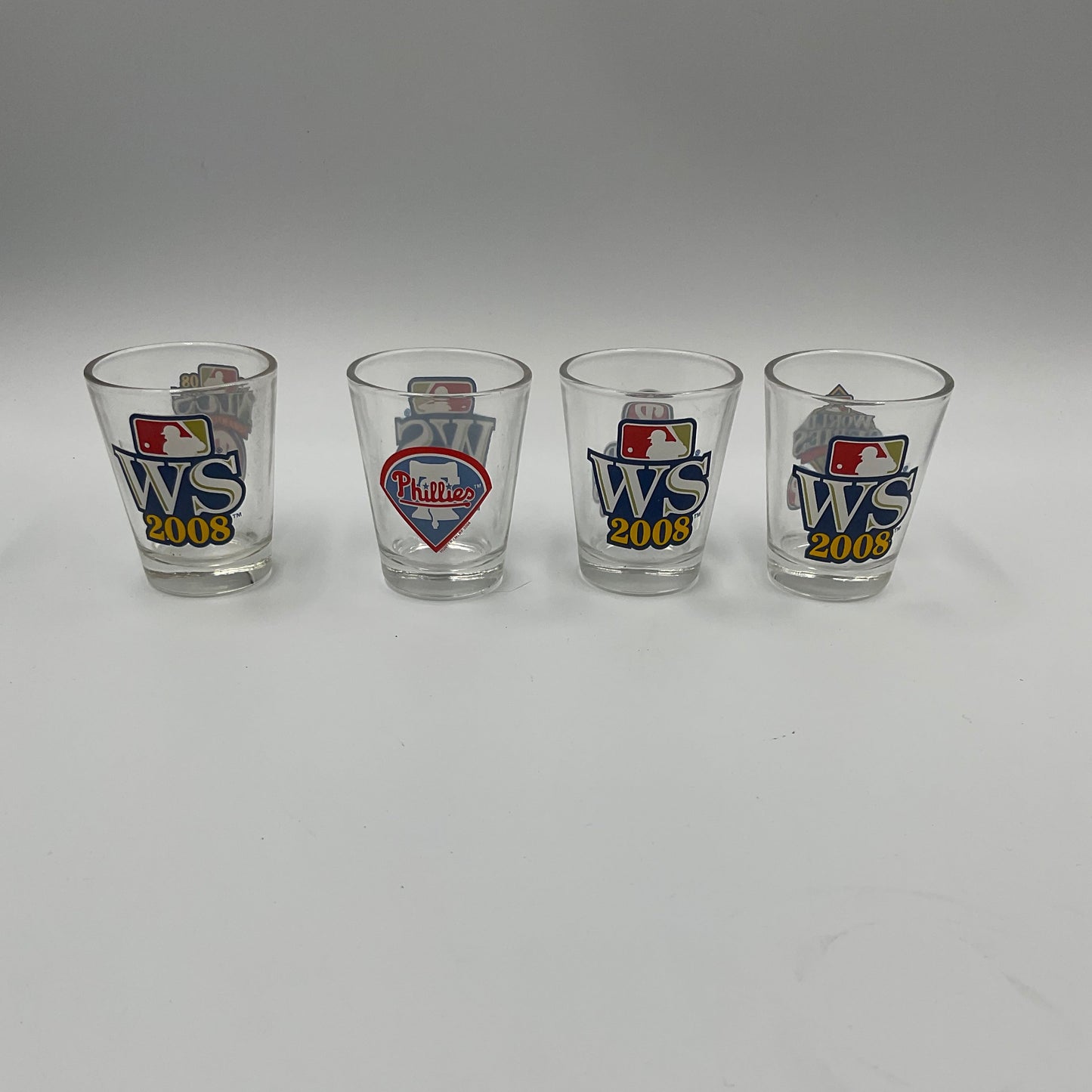 Philadelphia Phillies 2008 World Series Champions MLB Shot Glasses Set of 4