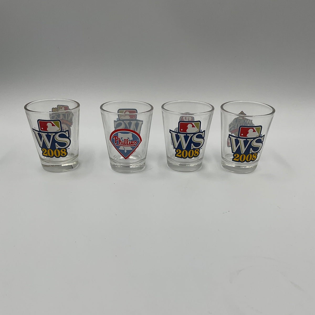 Philadelphia Phillies 2008 World Series Champions MLB Shot Glasses Set of 4