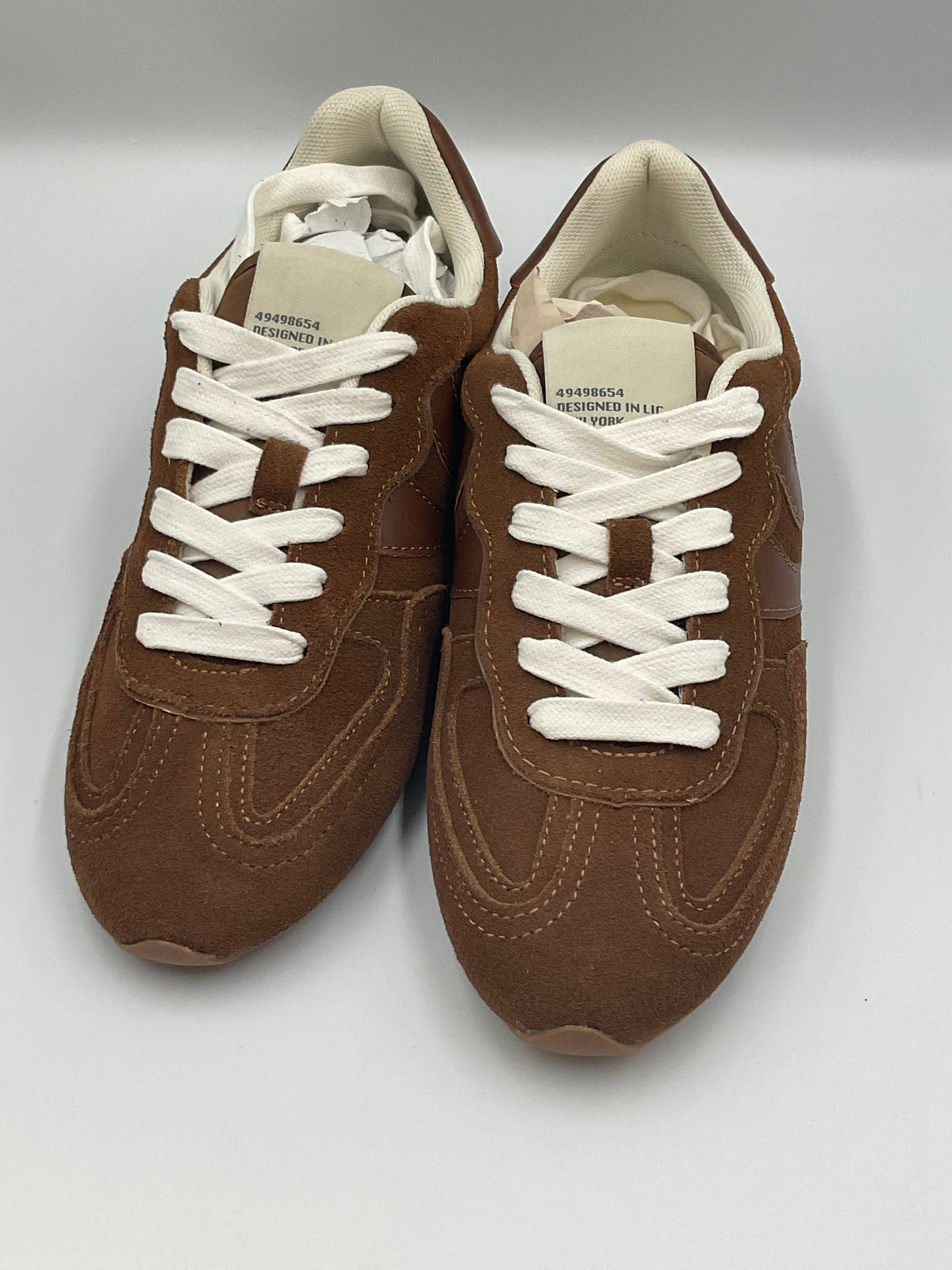 Steve Madden Abbi Chestnut Brown Suede Retro Shoes Size 8