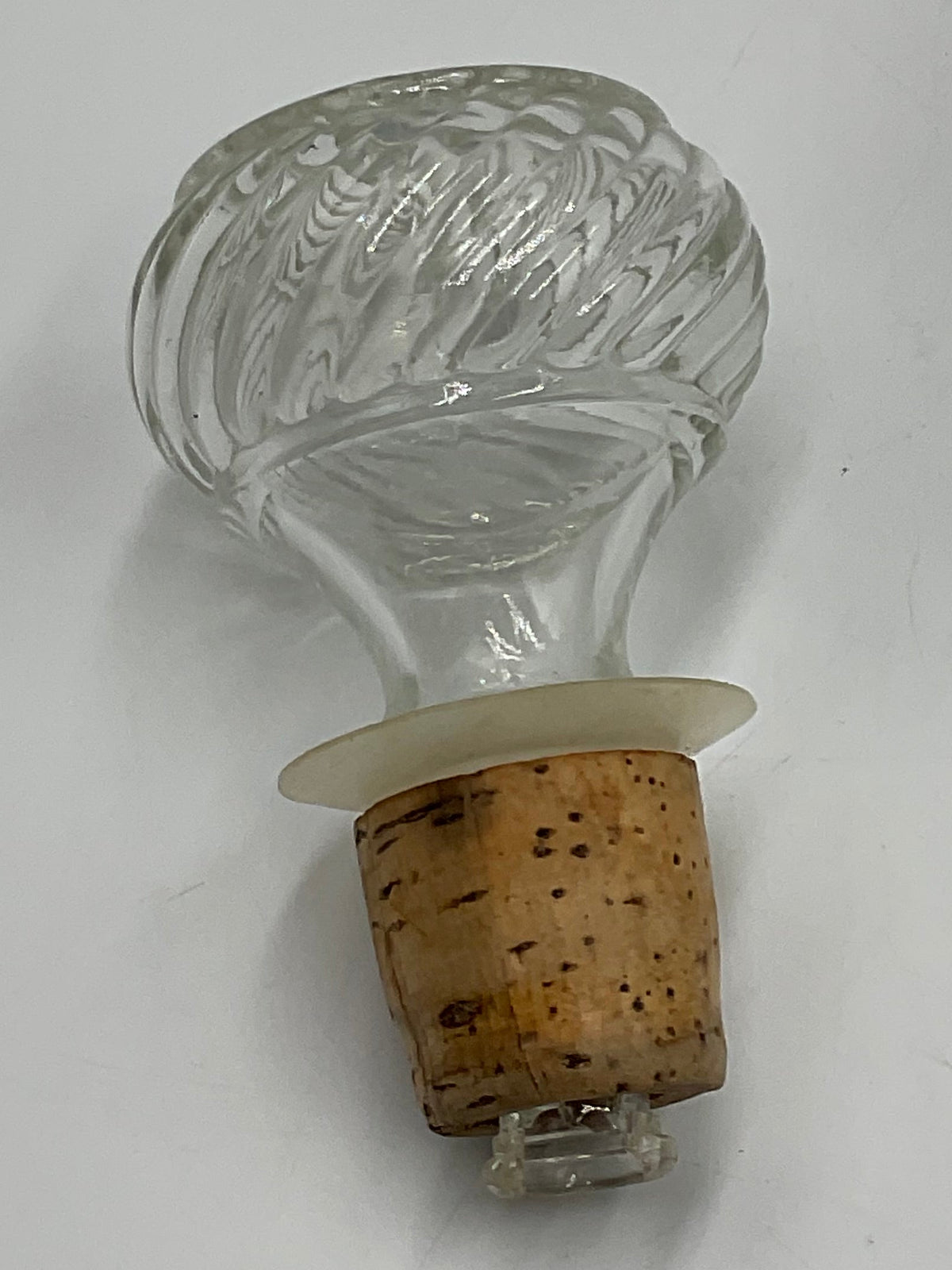 Tall Glass Cork Bottle Decanter Please Read