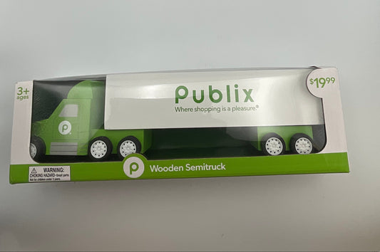 Publix Wooden Semitruck Collectible in Original Box