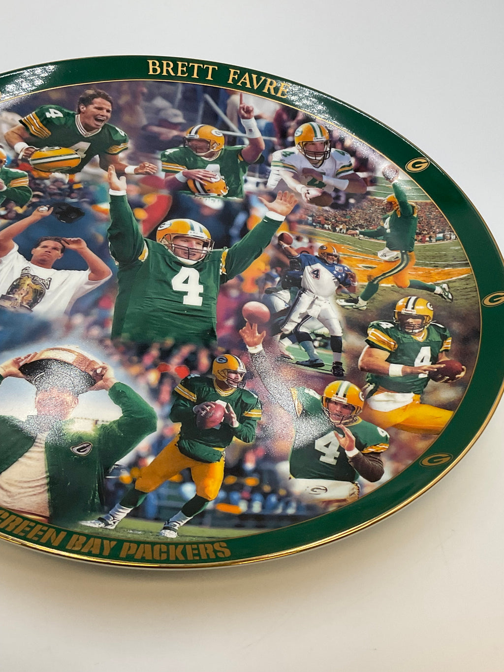 Danbury Mint Brett Favre Green Bay Packers Collector Plate Career Stats AA3481