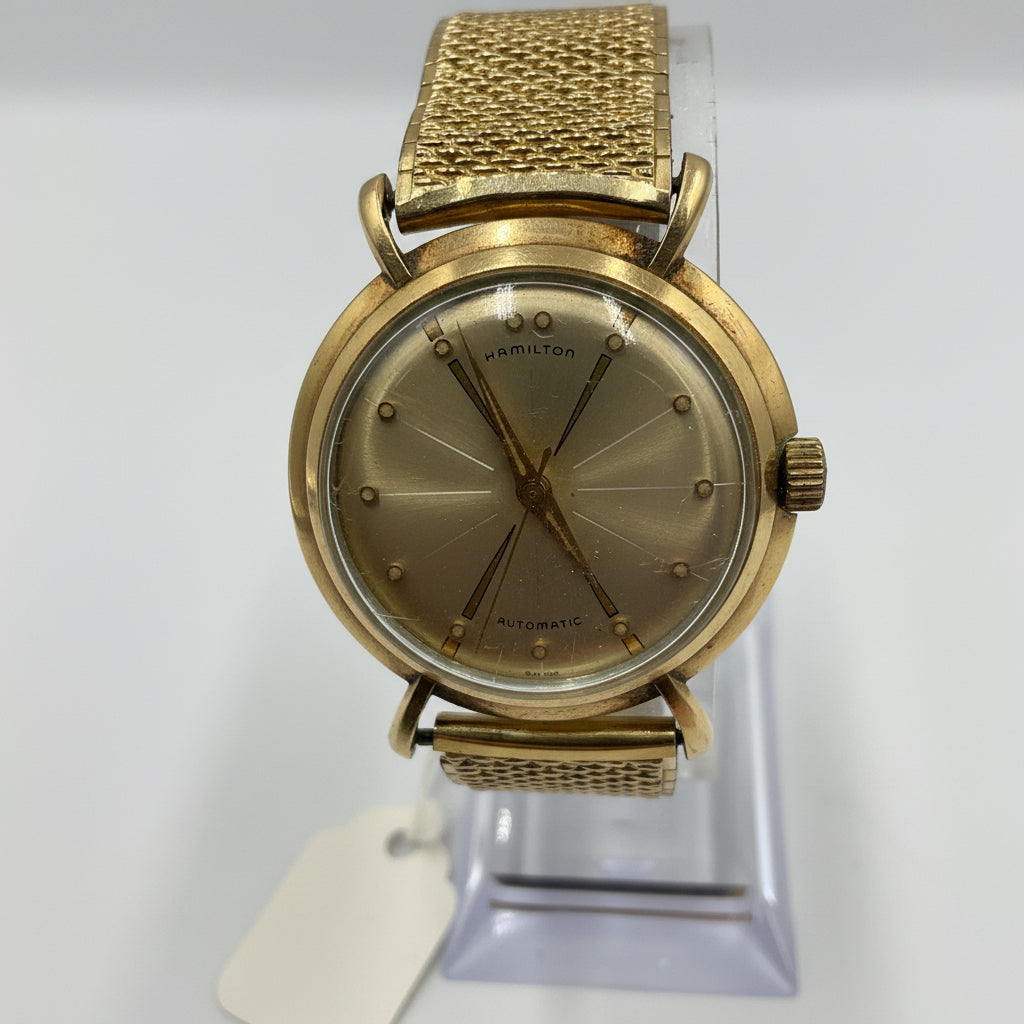 Hamilton 10K Gold Filled Vintage 1950s K-454 Sputnik Manual Wind-Up Watch