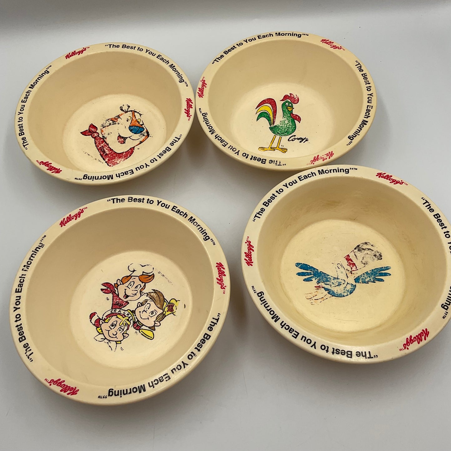 Vintage 1995 Kellogg’s Plastic Cereal Bowls Set of 4