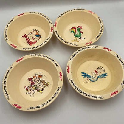 Vintage 1995 Kellogg’s Plastic Cereal Bowls Set of 4