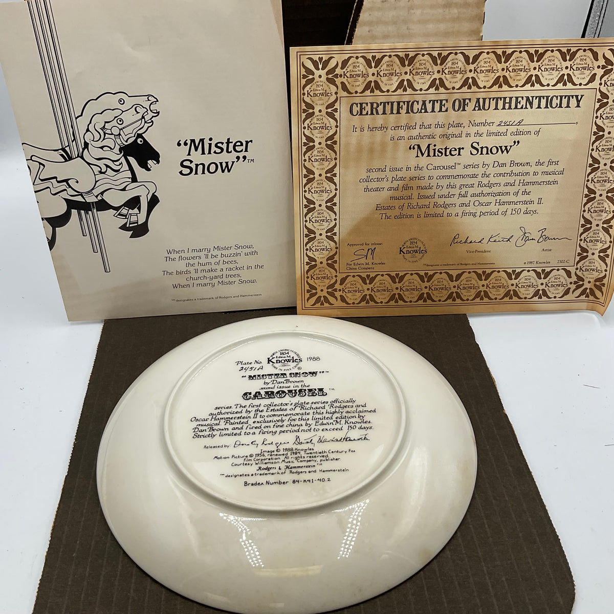 The Edwin M. Knowles China Co. Mister Snow By Dan Brown