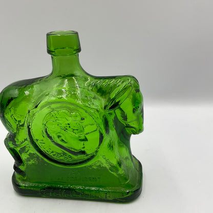 Vintage Wheaton Green Glass Decanter Bottle