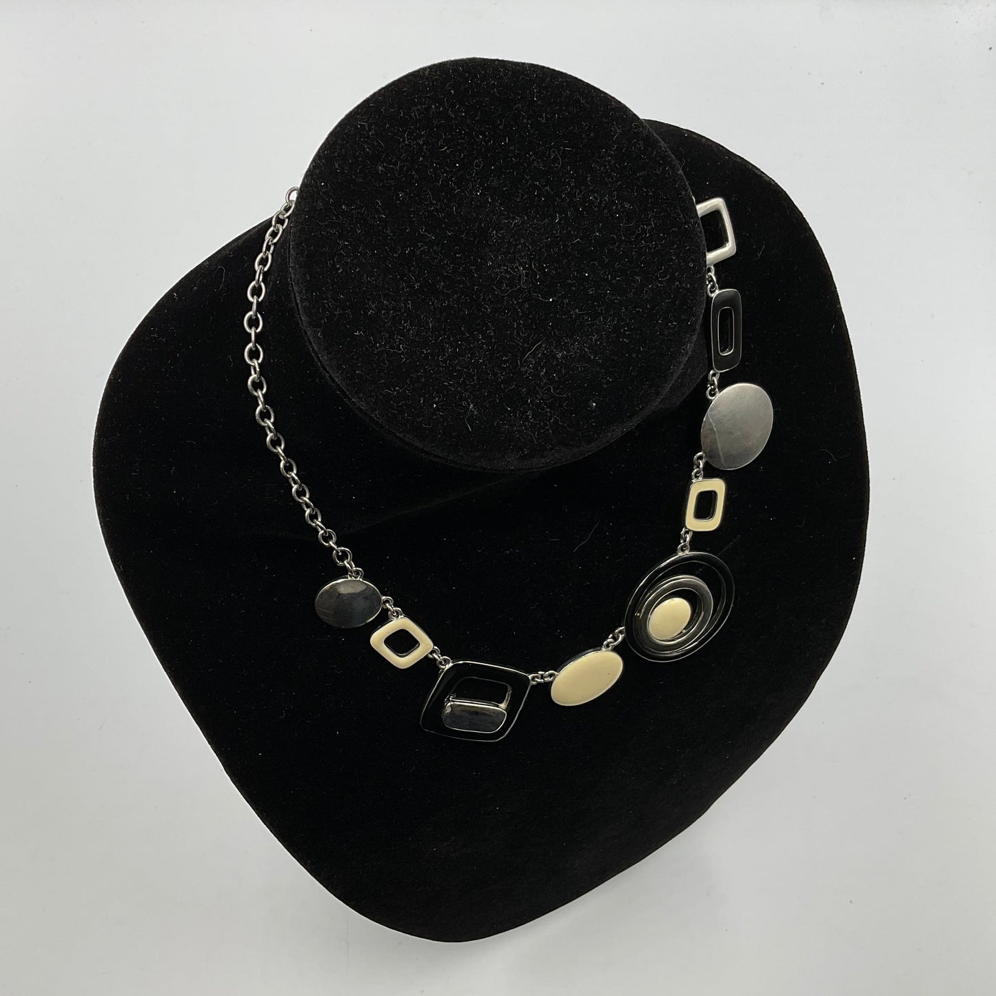 Square and Circle Design Necklace