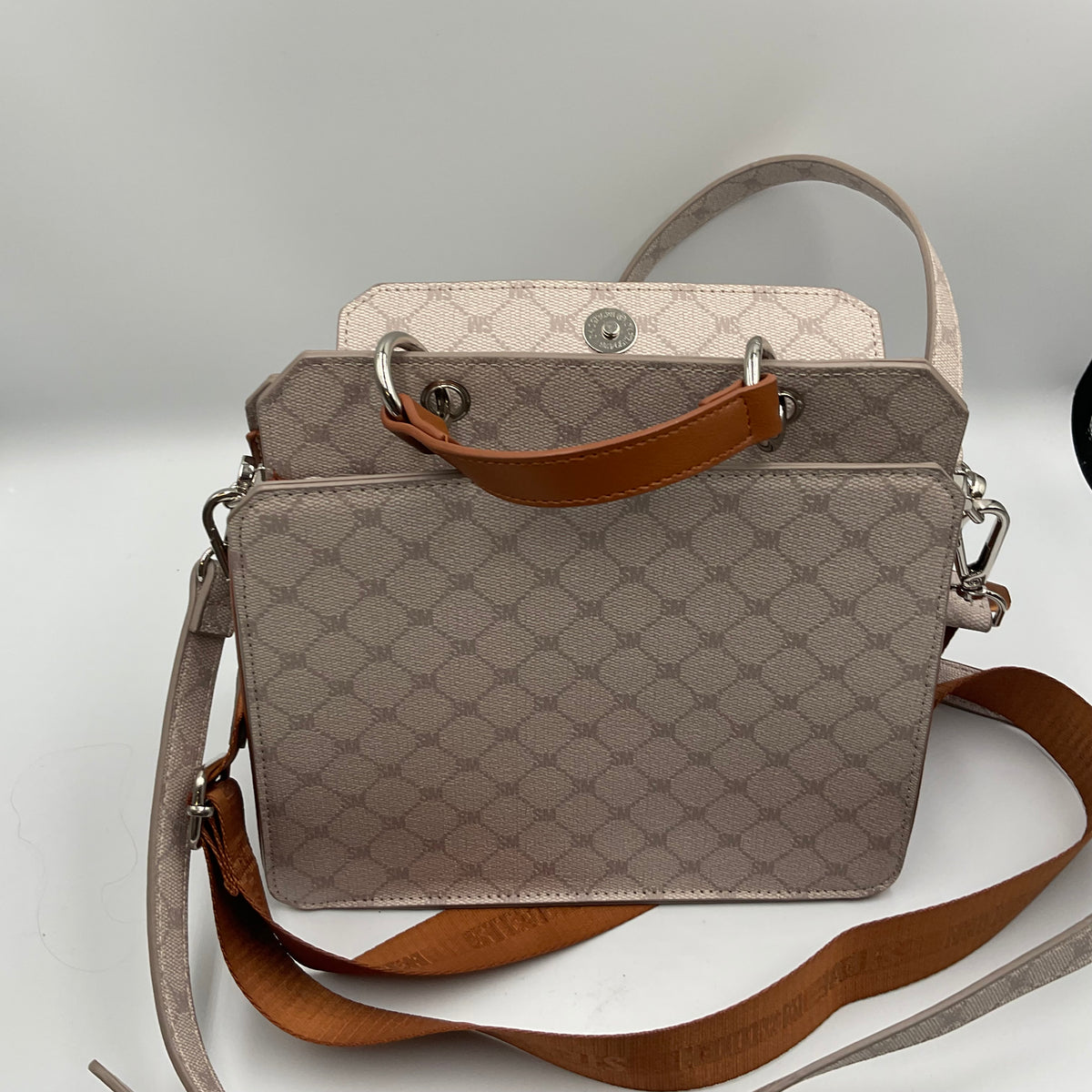 Steven Madden Evelyn Satchel Signature Monogram