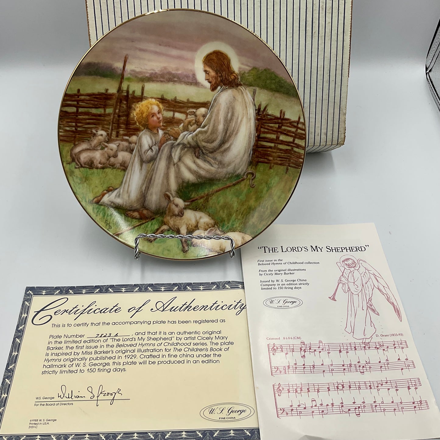 Ready JB W.L.George Fine China The Lord’s my Shepherd By Cicely Mary Barker