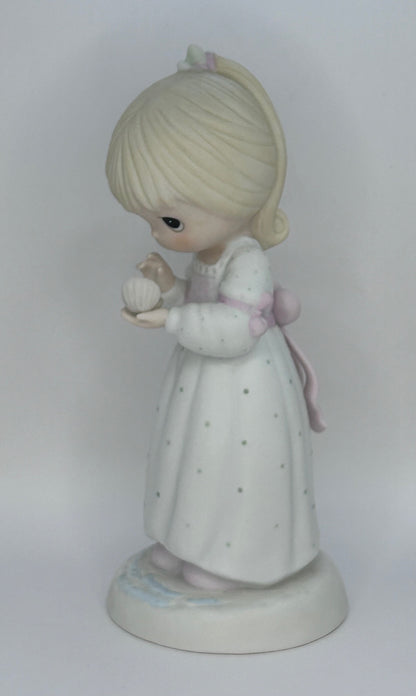 Precious Moments Vintage 1987 We Are All Precious in His Sight Hand Painted Porcelain Collectible Figurine Original Box Mint