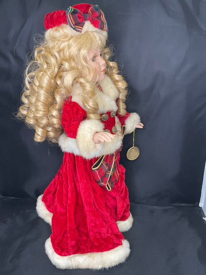 Classic Treasure -Genuine Fine Bisque Porcelain Special-Edition Christmas Doll