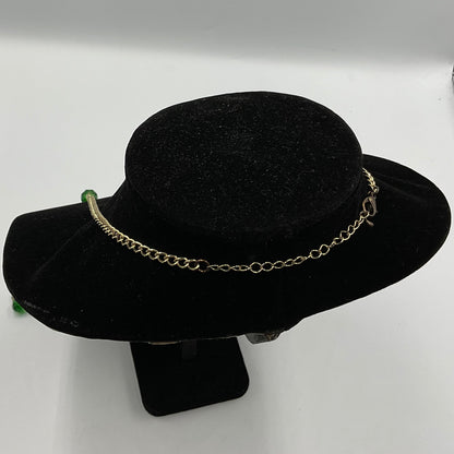 Emerald Green and Amythyst Color Goldtone Necklace Fashion Jewelry