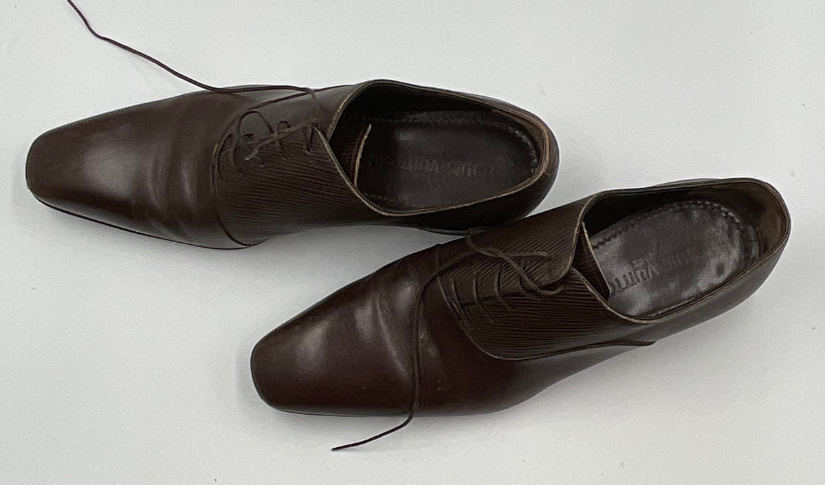 Louis Vuitton Men's Epi Leather Lace Up Dress Shoes Size 7.5 US 6.5 UK