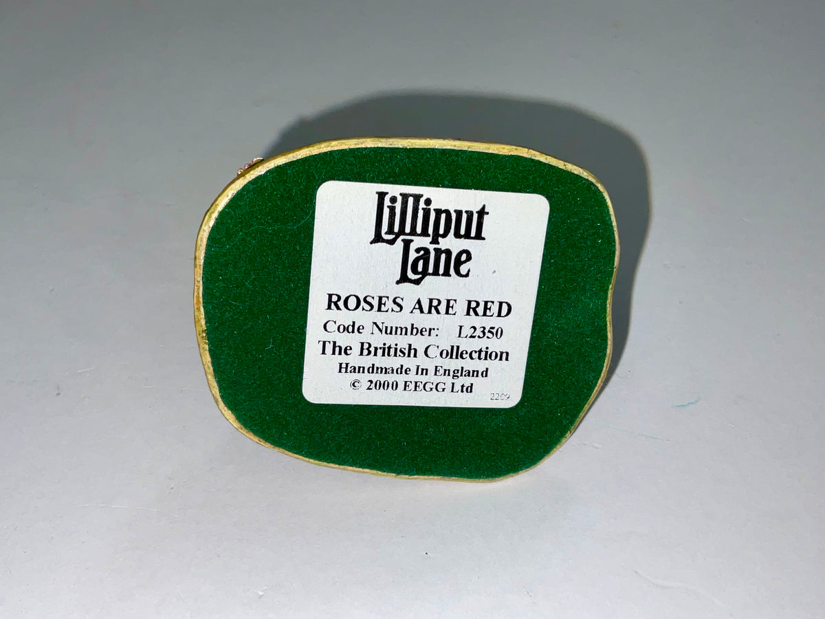 Lilliput Lane Roses Are Red Collectible Miniature Cottage Vintage 2000