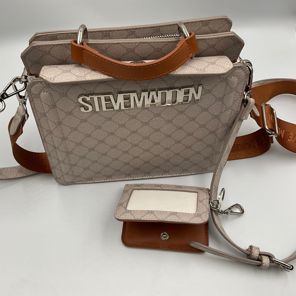 Steven Madden Evelyn Satchel Signature Monogram