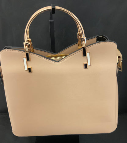 ZZMY Cream Tan Small Handbag Purse