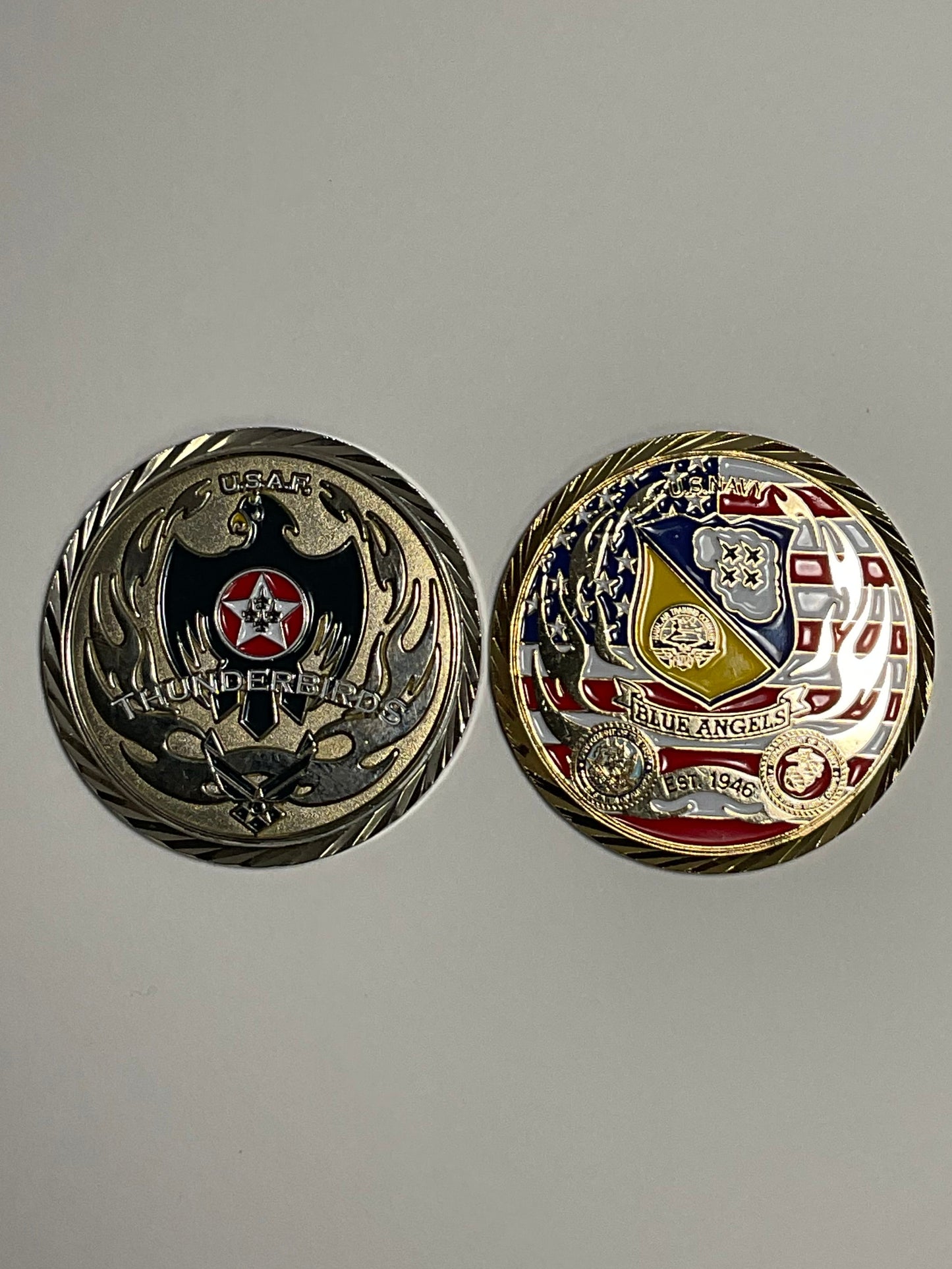 Military Divisional United States Air Force Thunderbirds challenge Coin