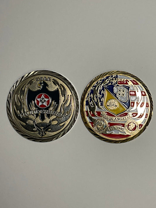 Military Divisional United States Air Force Thunderbirds challenge Coin