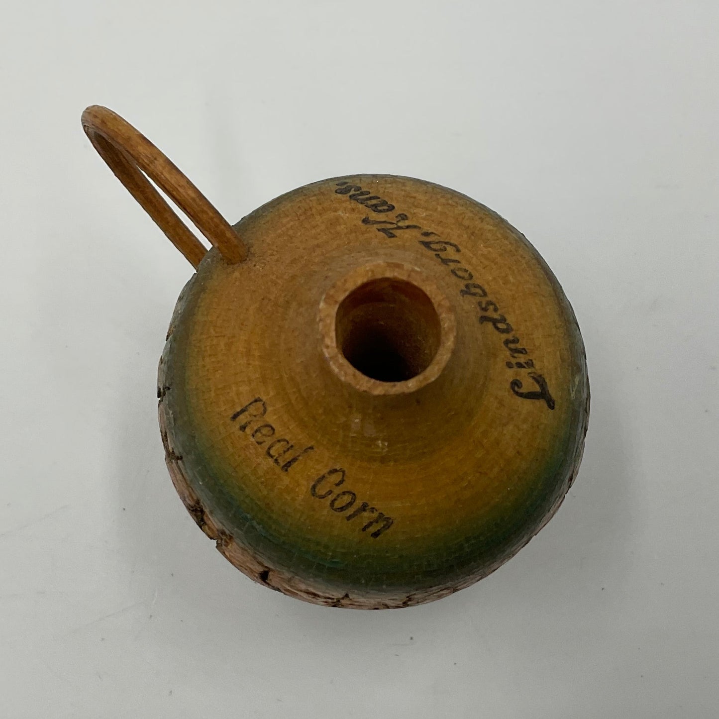 Vintage Small Handmade Wooden Vase