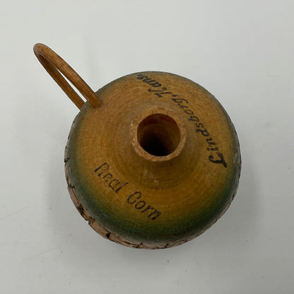 Vintage Small Handmade Wooden Vase