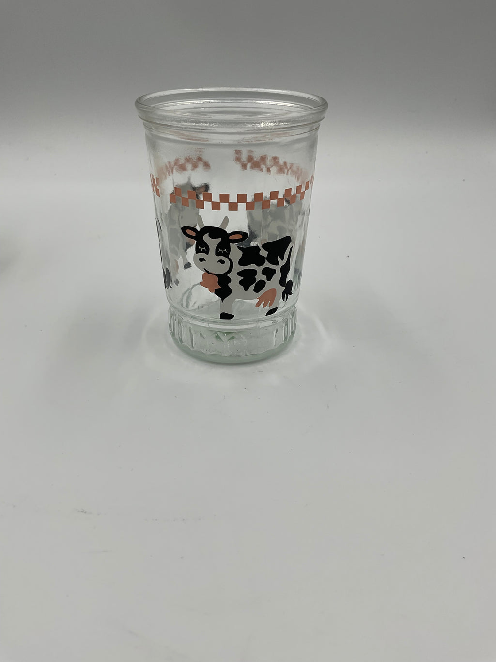 Vintage Bama Jam Jar Glasses Ducks Farm Animals Set of 2