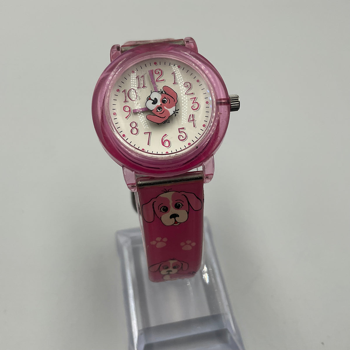 Pink Children’s Quartz Analog Watch cartoon Puppy
