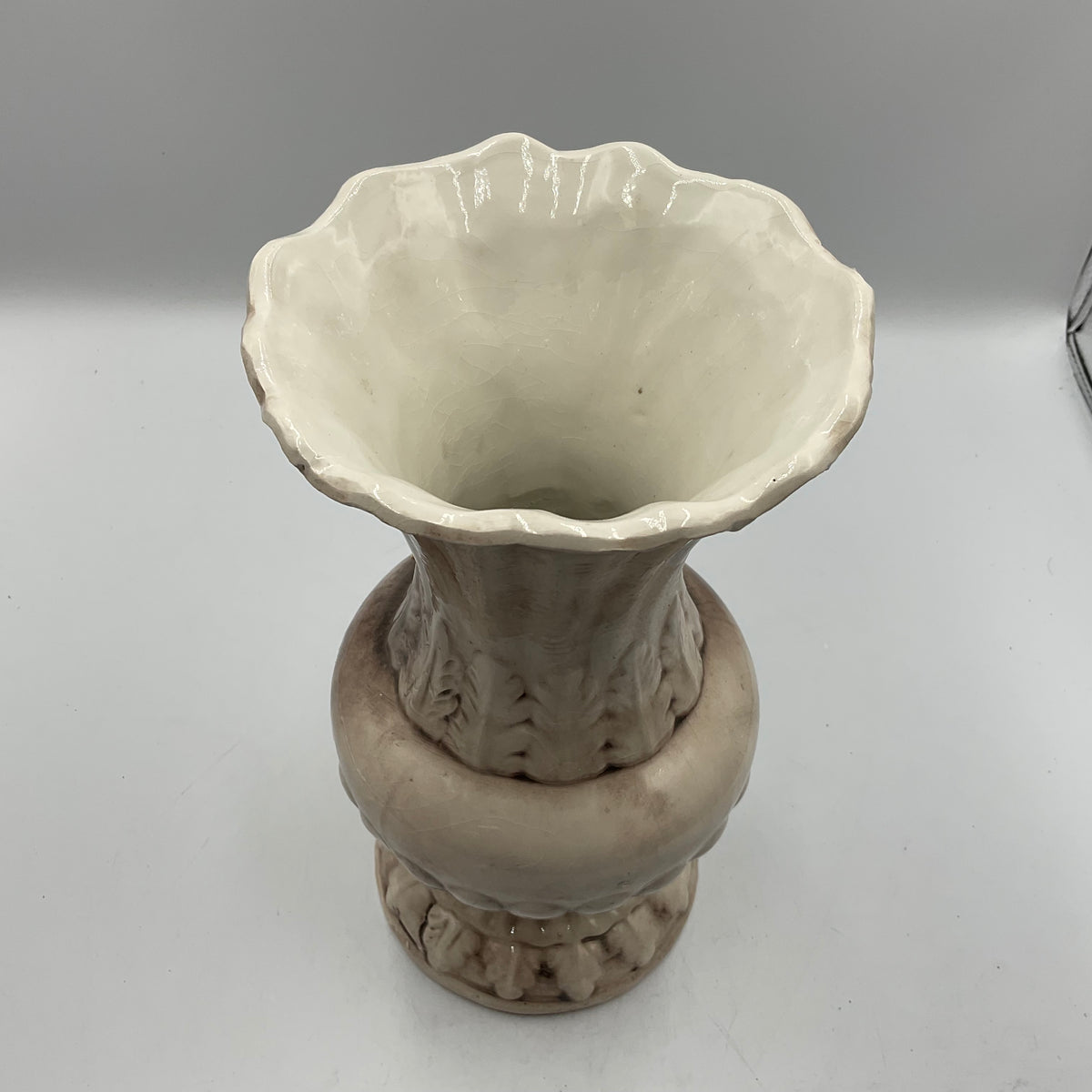 Capodimonte Porcelain Floral Designed Flower Vase Vintage
