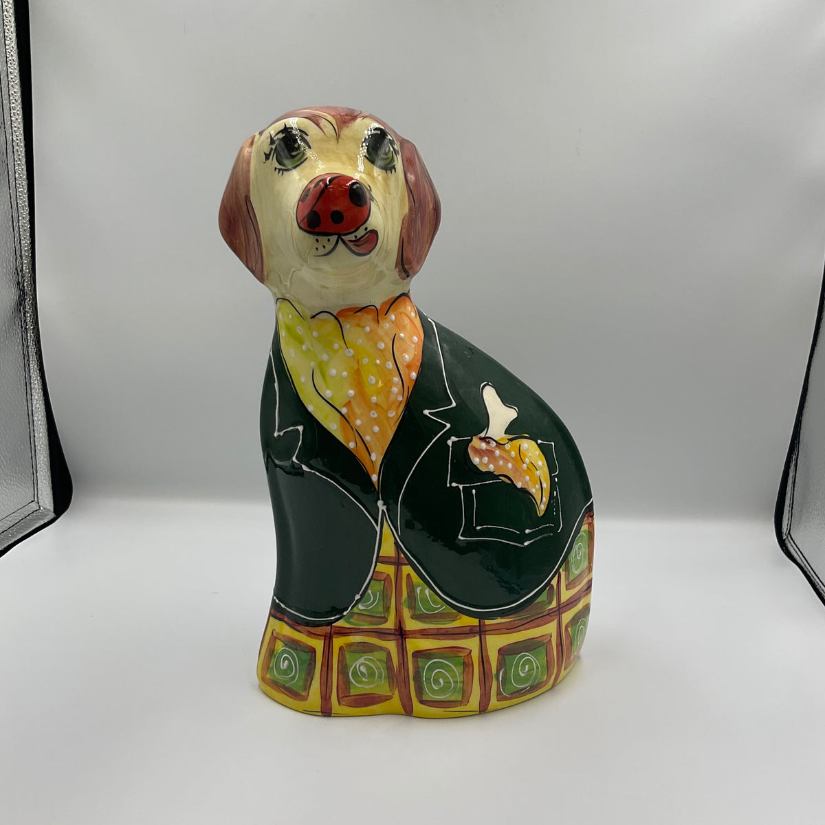 Hand-Painted Ceramic Dog Decorative Figurine