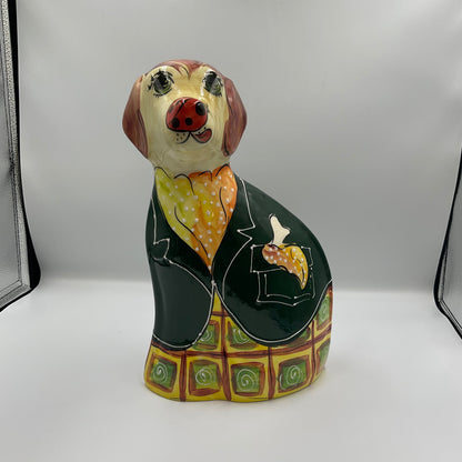 Hand-Painted Ceramic Dog Decorative Figurine