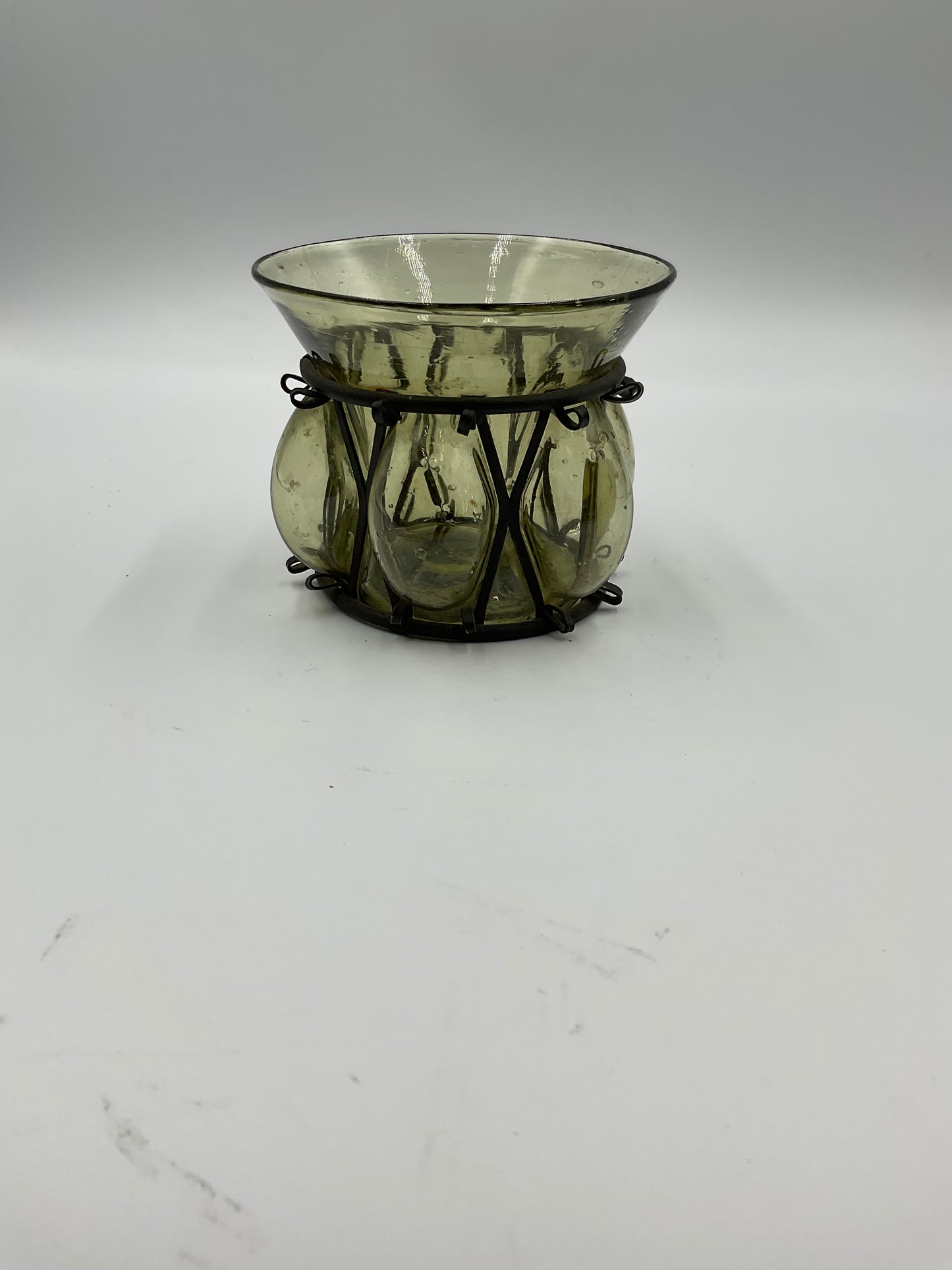 Antique 1800’s Hand Blown Glass Candle Holder