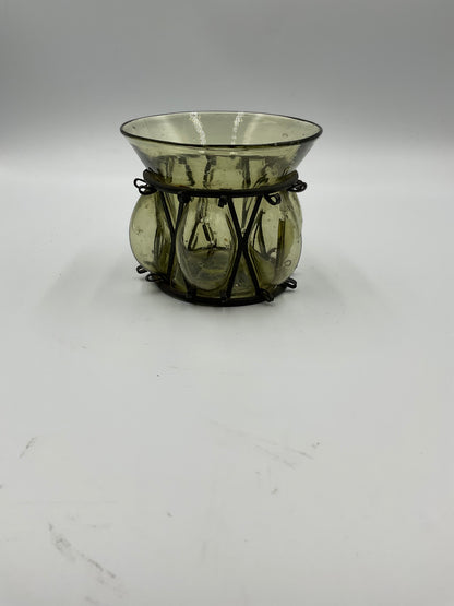 Antique 1800’s Hand Blown Glass Candle Holder