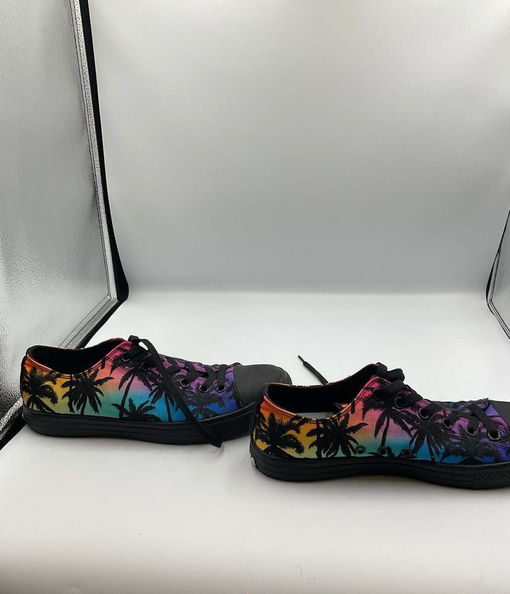 RAAD Palm Tree Canvas Low Top Sneakers Size 10M