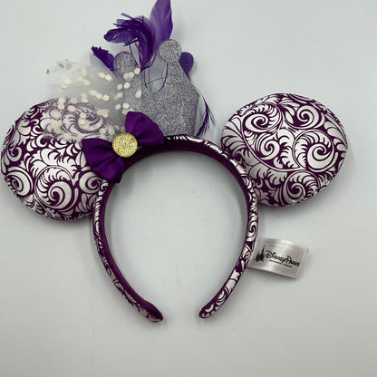 Disney Parks Plush Purple Silver Mickey Minnie Mouse Ears