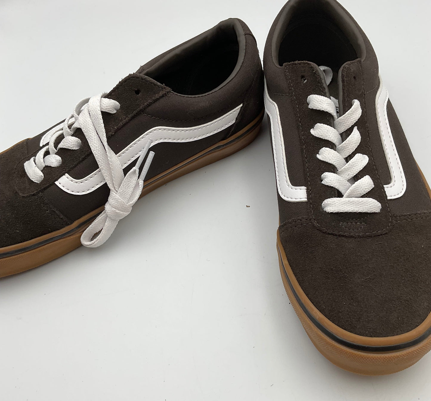 Vans Off the Wall Brown Tan Shoes Women's Size 6 Excellent Condition