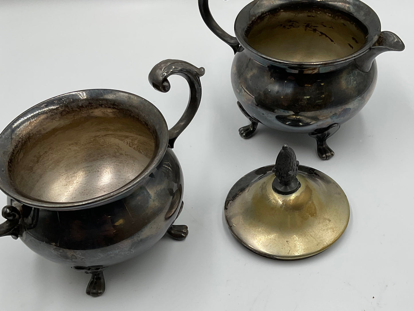 Vintage Sugar Bowl and Creamer Pitcher