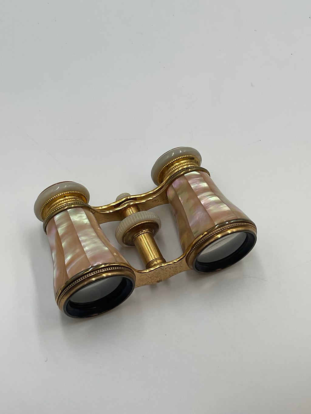 Opera Glasses Colmont FT. Paris Mother of Pearl & Brass with Case