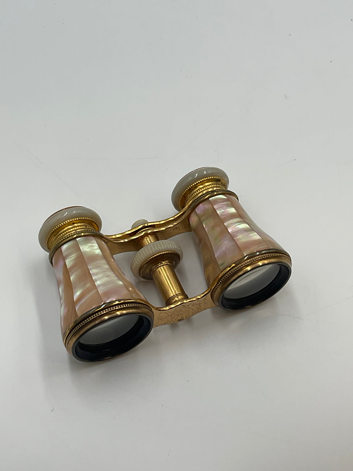 Opera Glasses Colmont FT. Paris Mother of Pearl & Brass with Case