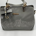 Ziming Women’s Handbag Floral Embroidery Satchel Medium Tote Bag