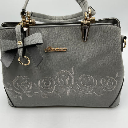 Ready JB Ziming Women’s Handbag Floral Embroidery Satchel Medium Tote Bag