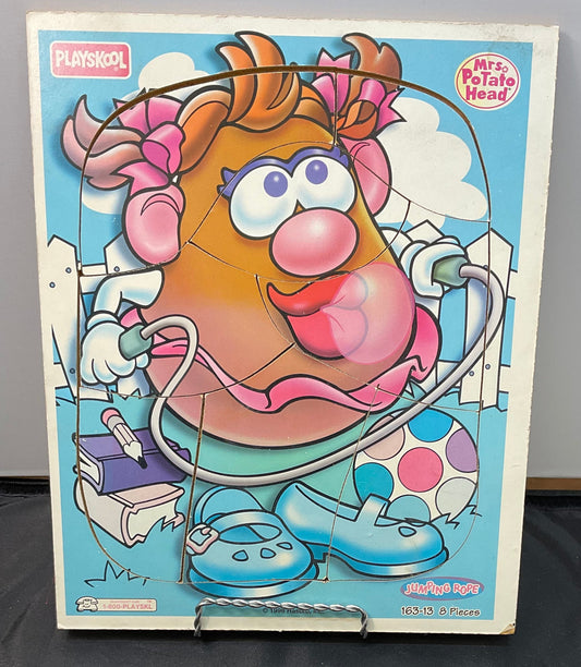 Mrs Potato Head Jumping Rope Vintage 1998 Wooden Frame Puzzle Playskool