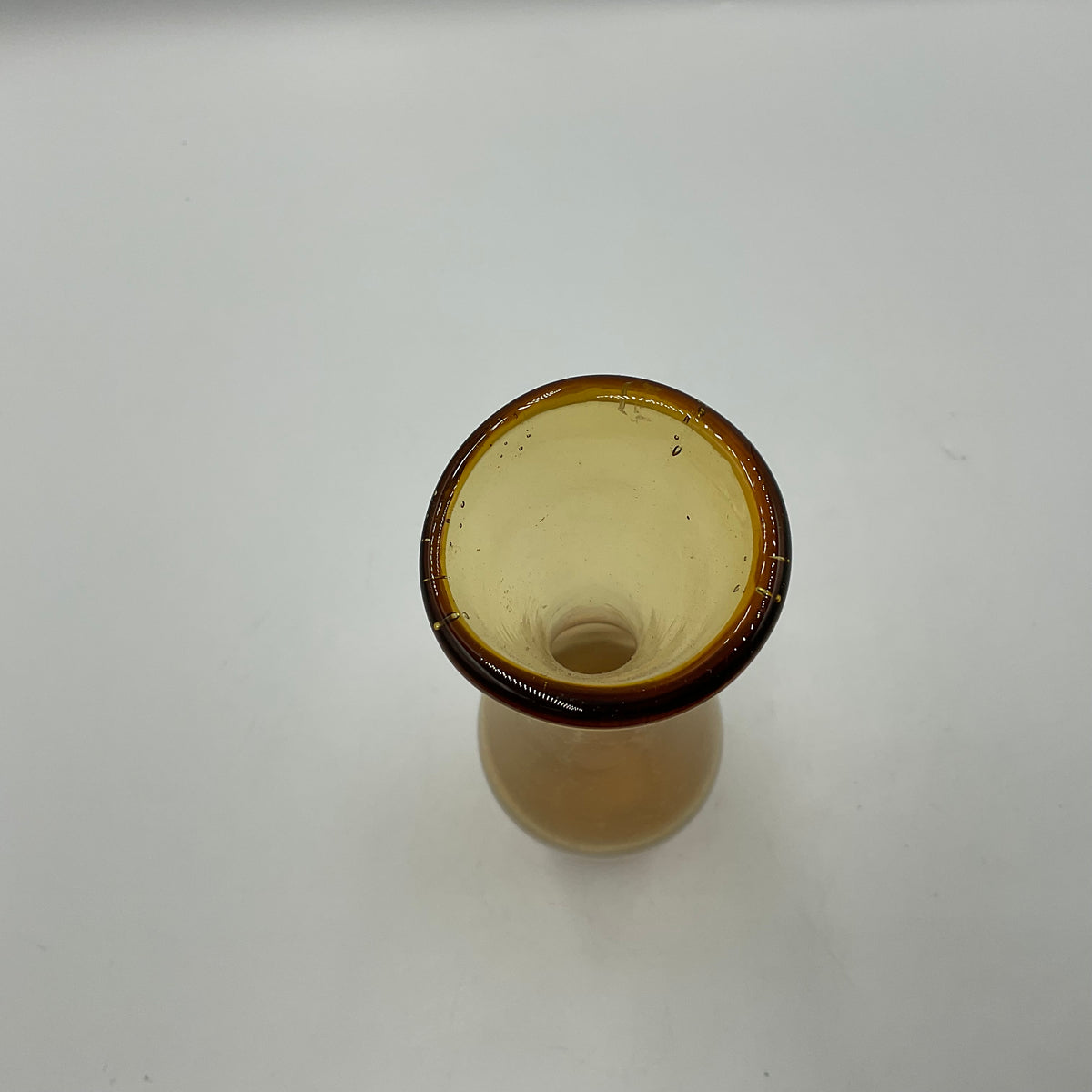 Vintage Amber Glass Bud Vase