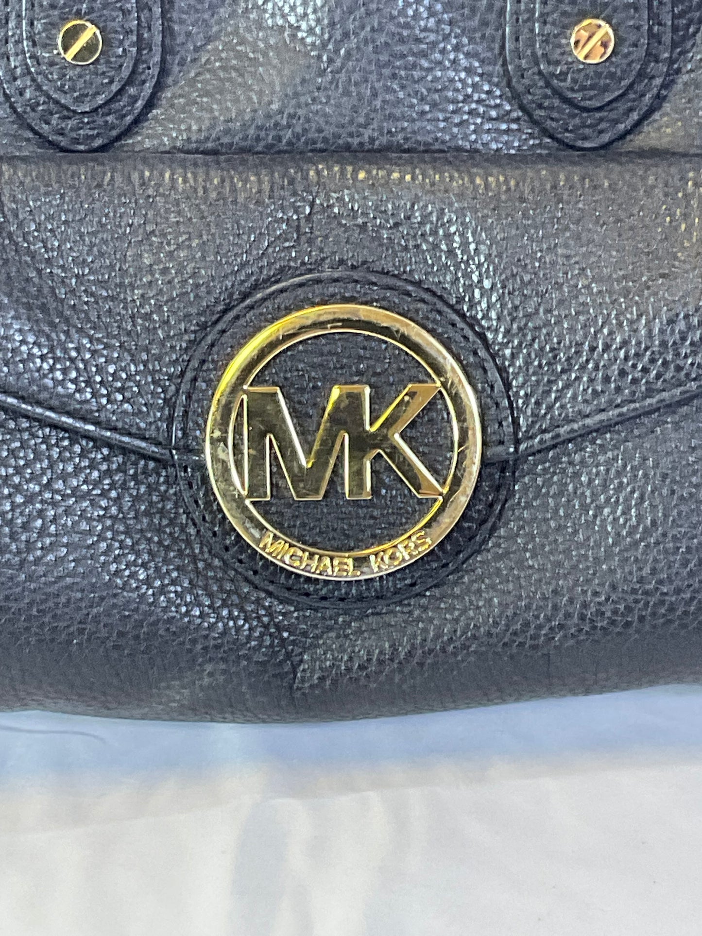 Michael Kors Margo Black Leather Shoulder Satchel Messenger Handbag