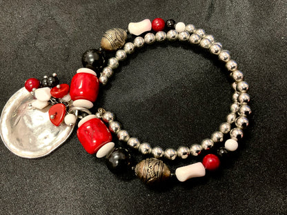 Vintage Multi-Strand Memory Wire Wrap Bracelet.