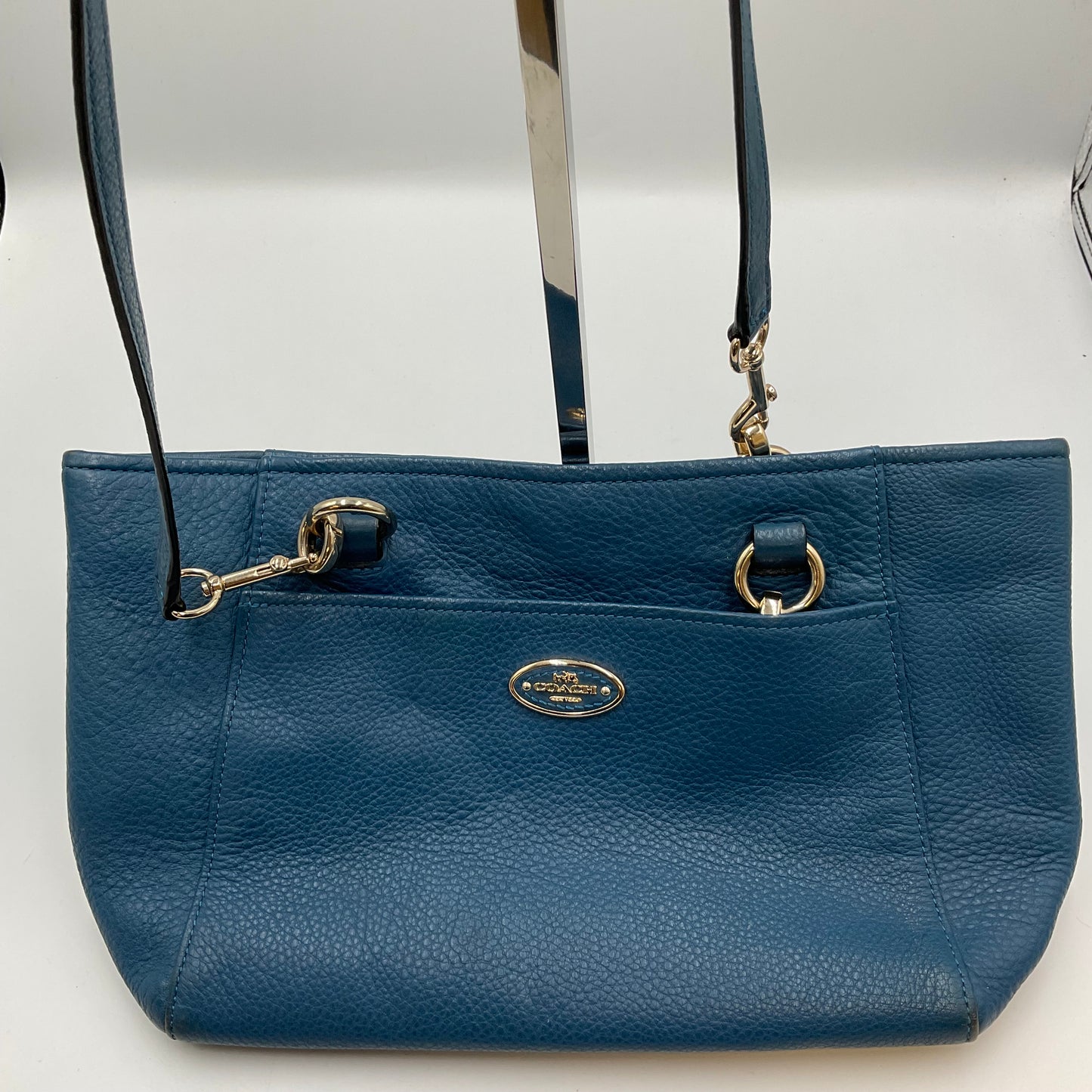 Coach Blue Pebbled Leather Purse