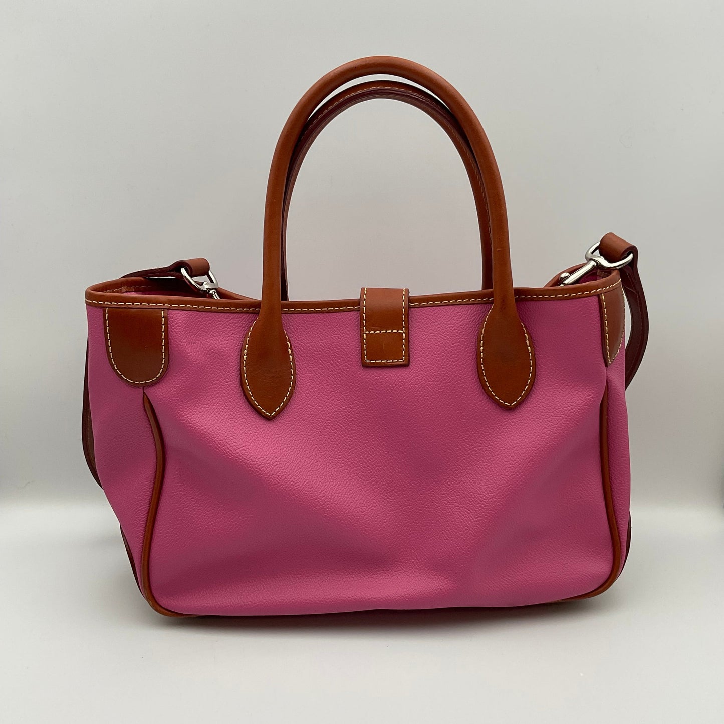 Hot Pink Dooney & Bourke Leather Satchel Shoulder Bag Handbag Purse