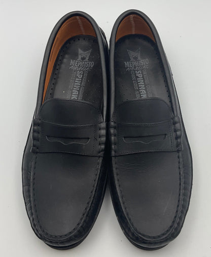 Mephisto Spinnaker Black Leather Penny Loafers Men's Shoes Size 10
